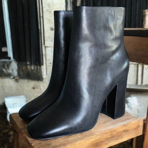 NWOB ASH JADE ( 37- 6.5-7 ) Black Butter Smooth Calfskin Exterior Ankle … - Picture 3 of 14